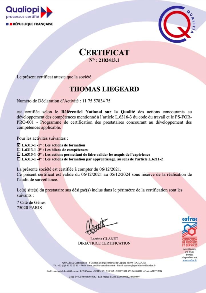 certitifcation qualiopi